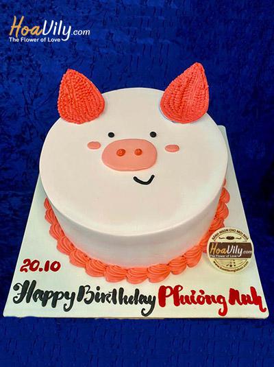 Các mẫu bánh sinh nhật hình con lợn ngộ nghĩnh dễ thương nhất