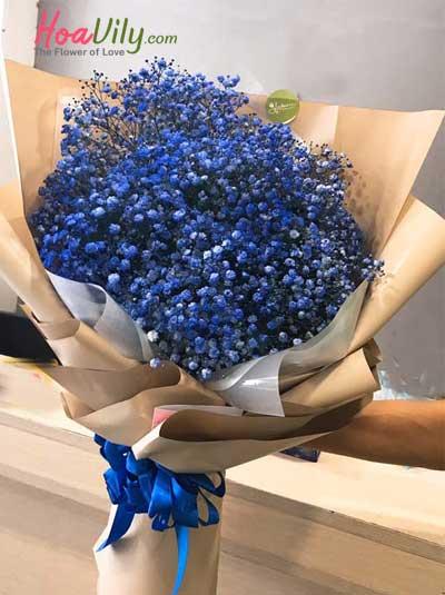 Bó hoa baby xanh blue