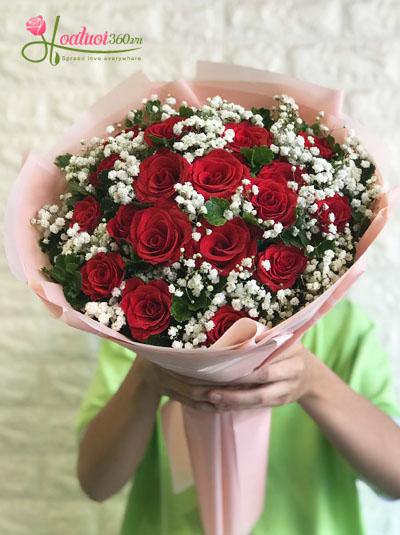 Bó hoa hồng lãng mạn ngọt ngào dành tặng sinh nhật vợ Bó hoa hồng lãng mạn ngọt ngào dành tặng sinh nhật vợ