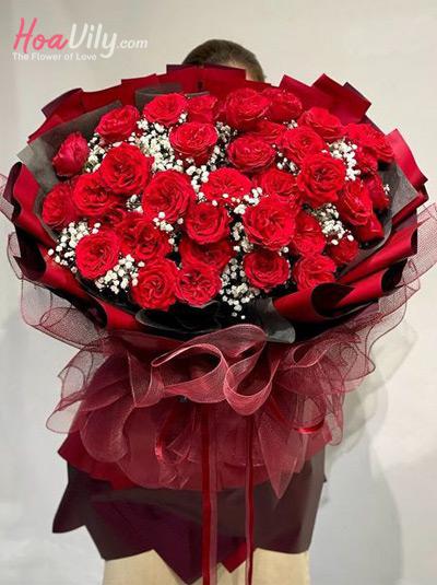 Bó hoa hồng đỏ - Ngày hạnh phúc nhất