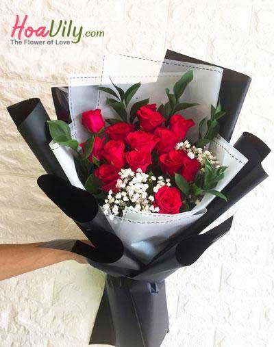 Bó hoa hồng tặng bạn gái