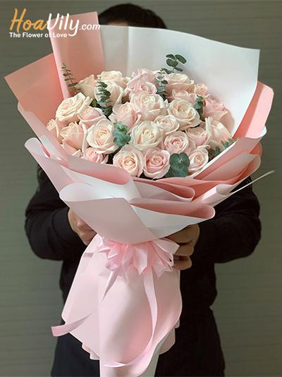 Bó hoa hồng xinh - Lời yêu ngây dại