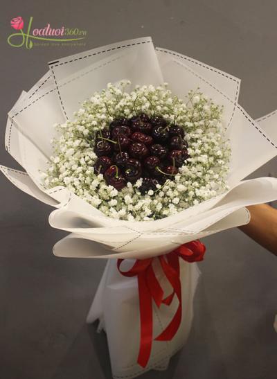 bó hoa ăn được từ cherry đẹp nhất bó hoa ăn được