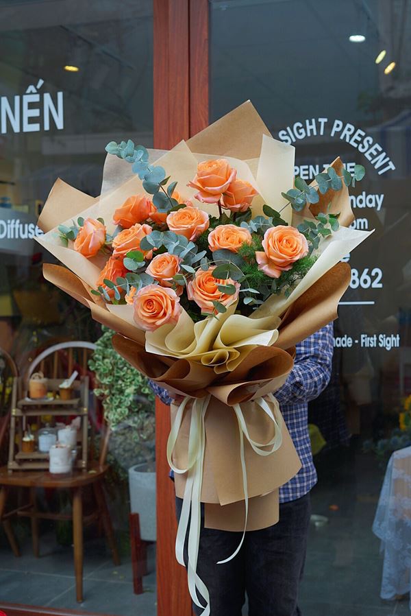 Hoa Vily - Địa điểm mua hoa hồng cam chất lượng