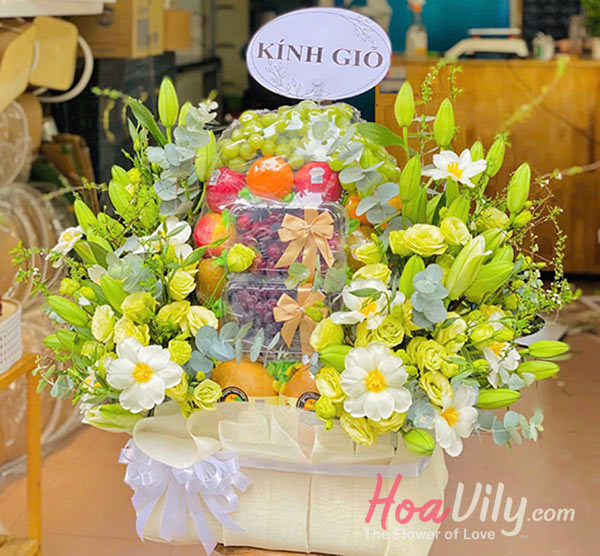 Giỏ trái cây - Kính dâng hương 
