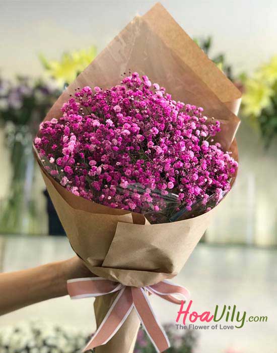Bó hoa baby hồng dễ thương - Hoavily