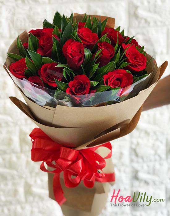 Bó hoa hồng đỏ lãng mạn - Hoavily