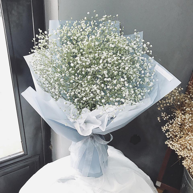 Hoa baby trắng là một trong những loại hoa được ưa chuộng nhất vì vẻ đẹp tinh khôi và đơn giản. Bức ảnh này thể hiện sự tinh tế trong việc bài trí những bông hoa baby trắng thành một đoạn họa tiết tinh tế. Hãy thưởng thức vẻ đẹp đơn giản nhưng thanh lịch của chúng!