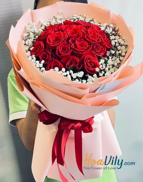 bó hoa hồng baby - dear my love