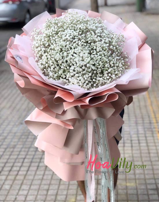 Bó hoa baby cầu hôn nhẹ nhàng