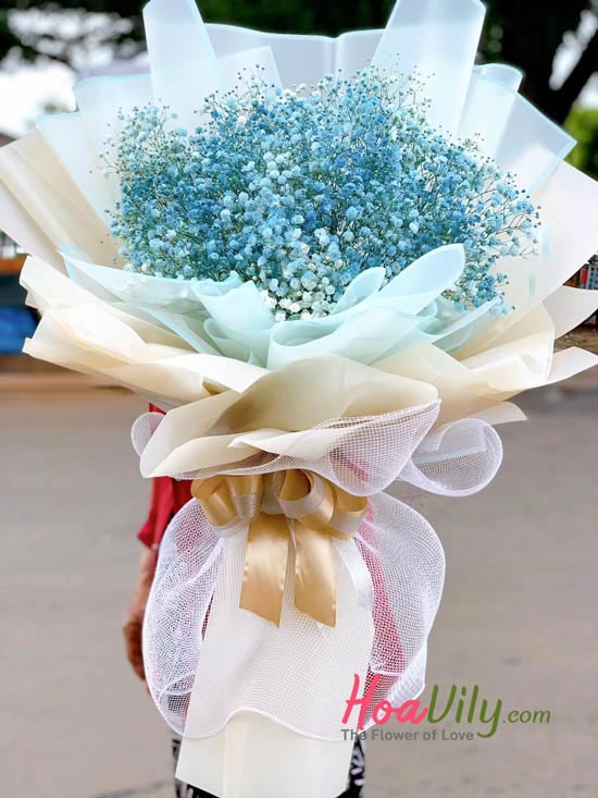 Bó hoa baby xanh dương tặng sinh nhật