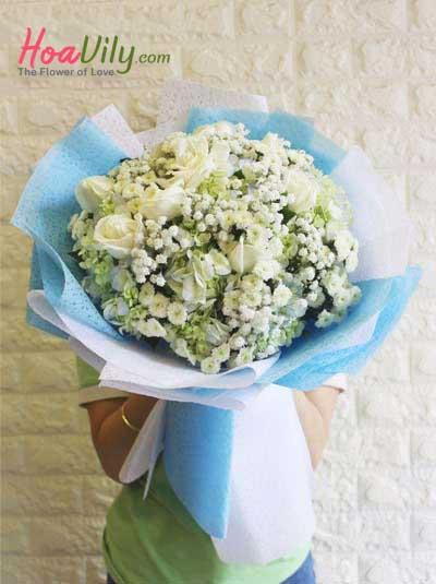 Bó hoa cẩm tú cầu trao gửi yêu thương