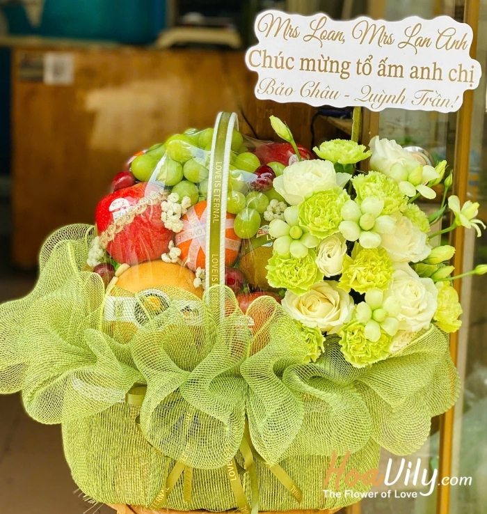 Giỏ trái cây sinh nhật - Mãi luôn hạnh phúc