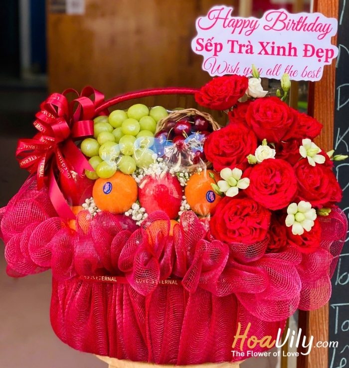 Giỏ trái cây sinh nhật - Đẹp mãi không phai