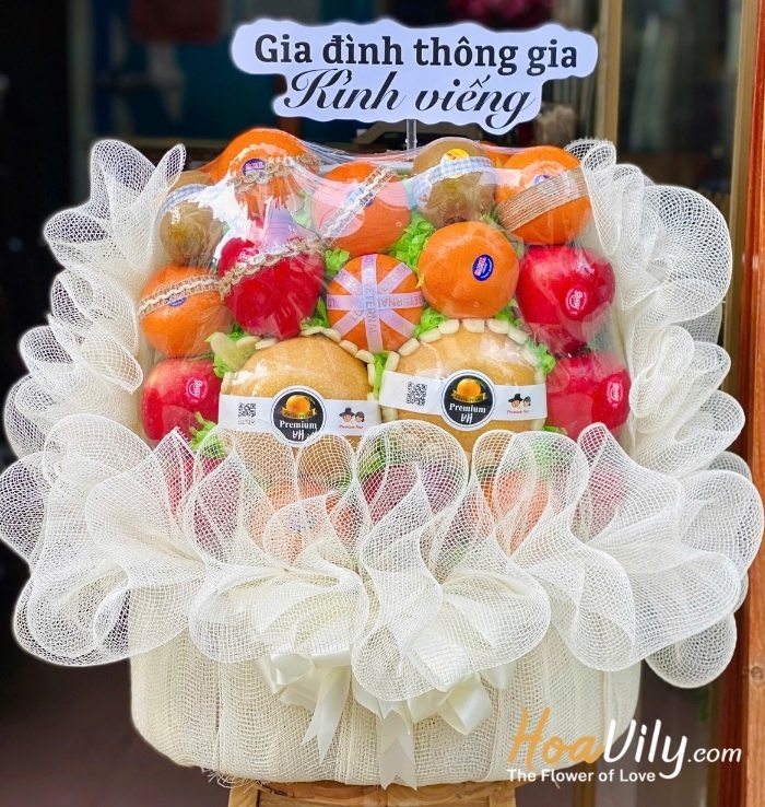 Giỏ trái cây kính viếng - Lòng thành xin dâng