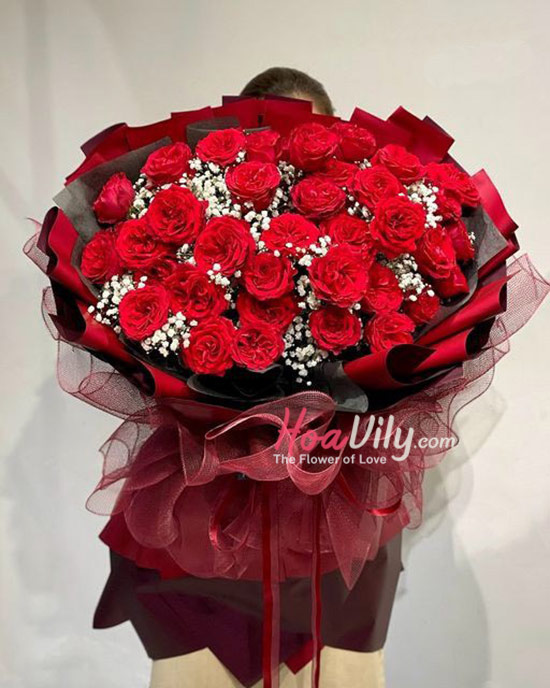Bó hoa hồng đỏ - Ngày hạnh phúc nhất