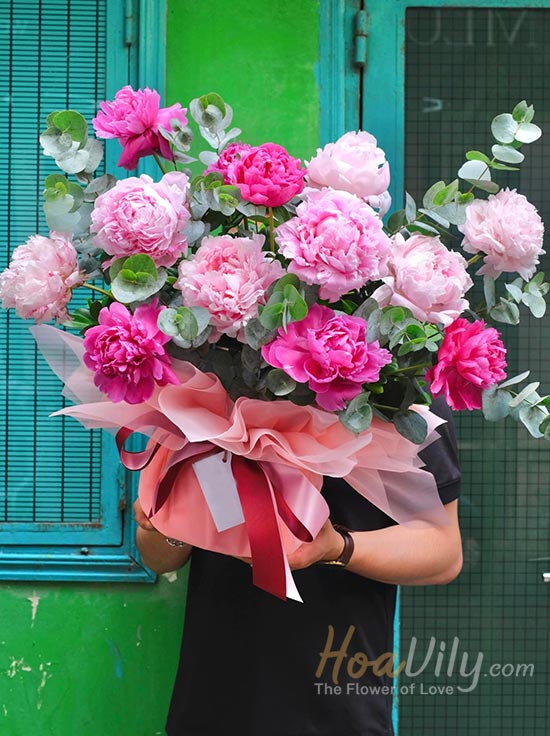 Hoa mẫu đơn hồng - Tin yêu kỷ niệm 30 năm ngày cưới