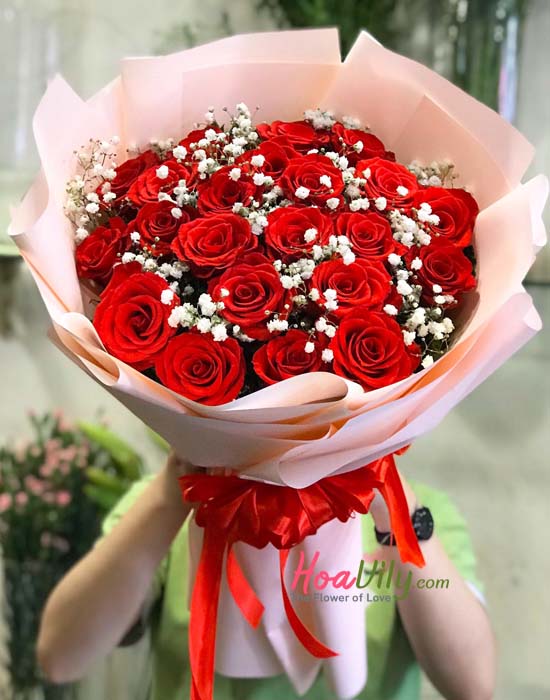 Bó hoa hồng đỏ dành cho cung Bạch Dương